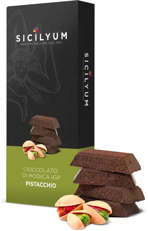 Modica IGP Schokolade mit PISTACCHIO 75gr Sicilyum